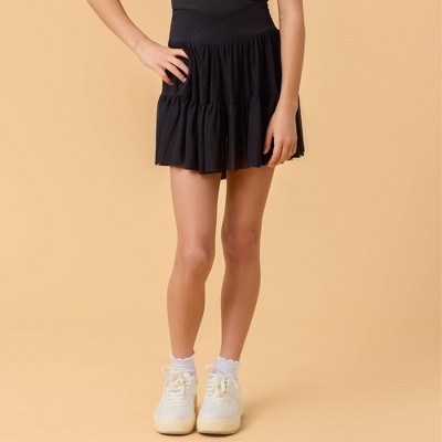 Blogilates Girls' Mommy & Me Ballerina Skort - Black M
