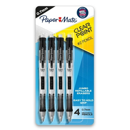 Paper Mate Clearpoint Mechanical Pencils, 0.7mm, HB #2, 4 Count