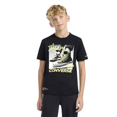 Converse® Boys' Short Sleeve Hightops Graphic T-Shirt - Black XL