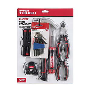 Select Locations: 27-Pc Hyper Tough Home Repair Tool Kit $5