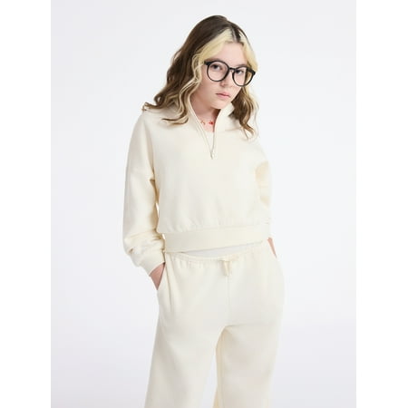 Weekend Academy Girls Fleece Quarter Zip Sweatshirt, Sizes 4-18