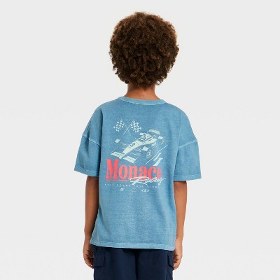 Boys' Short Sleeve 'Monaco Racing' Graphic T-Shirt - Cat & Jack™ Blue XXL