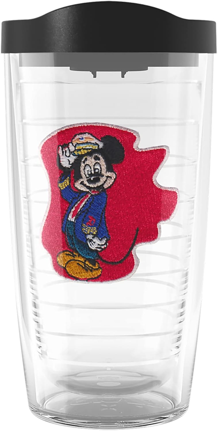 Tervis Disney Mickey Mouse One : Walt’s Plane - Pilot Mickey Mouse Triple Walled Insulated Tumbler Keeps Drinks Cold & Hot, 16oz Classic