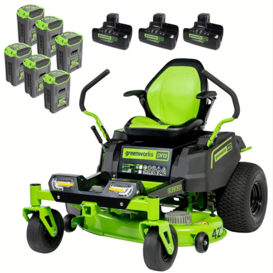 Greenworks 60V 42" Crossover-Z Riding Lawn Tractor w/ 8 Batteries & 3 Chargers Walmart