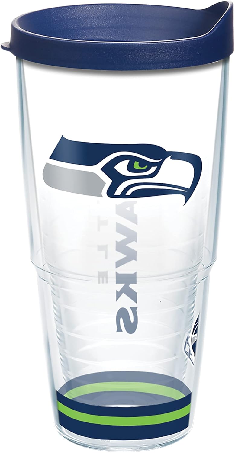 Tervis NFL Seattle Seahawks - Arctic Made in USA Double Walled Insulated Tumbler Travel Cup Keeps Drinks Cold & Hot, 24oz, Classic