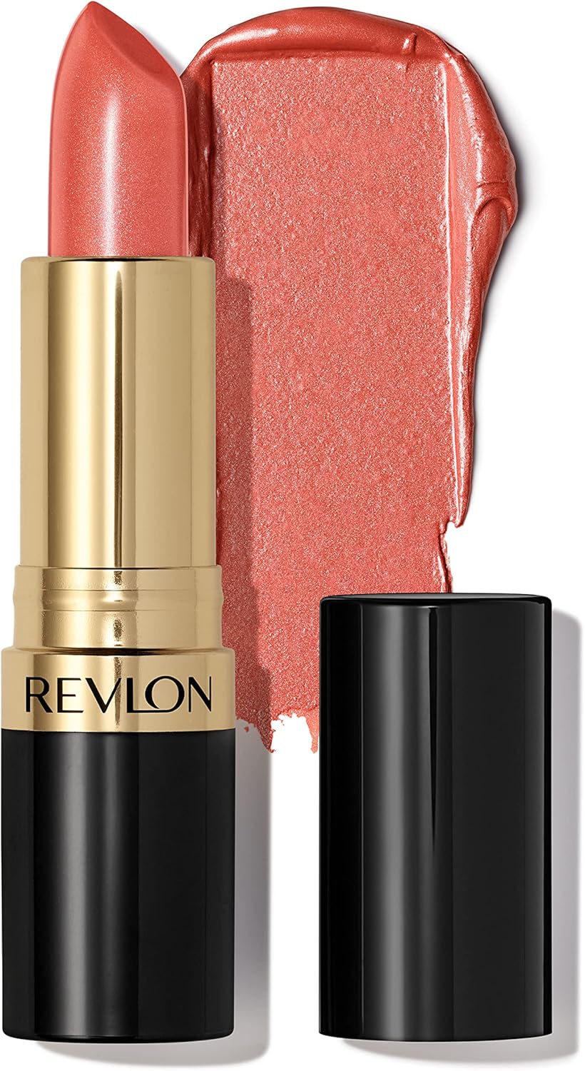 Revlon Super Lustrous Lipstick, Creamy Formula For Soft, Fuller-Looking Lips, Moisturized Feel, 628 Peach Me, 0.15 oz