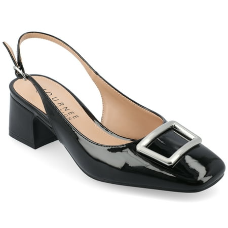 Journee Womens Everlee Sling Back Square Toe Pumps