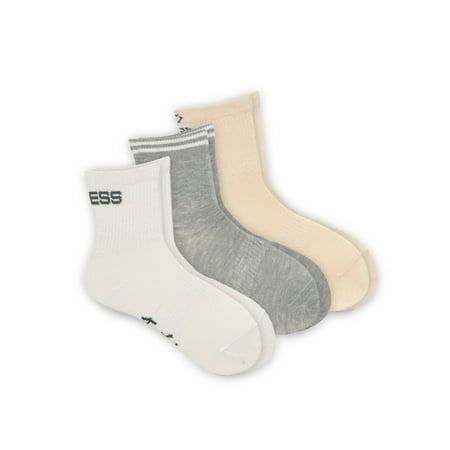Justice Girls Mid Crew Socks 3-Pack, Sizes M-L