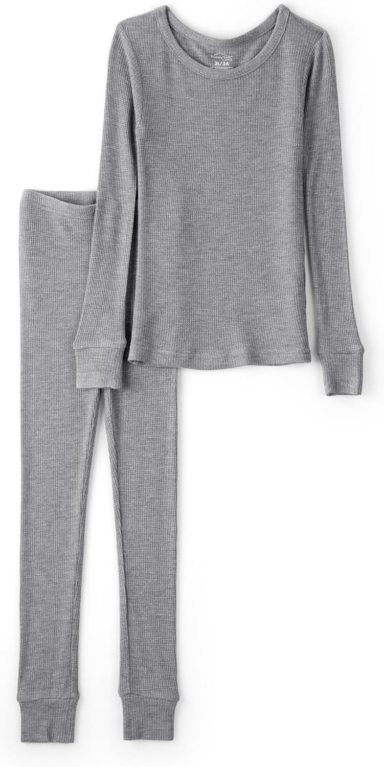 Carter's Boy PurelySoft Long-Sleeve 2-Piece Pajamas, Gray Solid, 3T