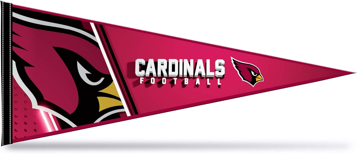 Rico Industries NFL Football Arizona Cardinals Primary 12" x 30" Felt Wall Décor Pennant - Great for Home/Bed Room/Man Cave Décor