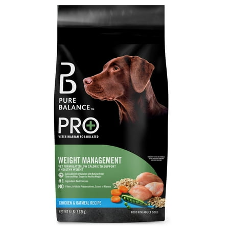 Pure Balance Pro+ Weight Management Chicken and Oatmeal Recipe Dry Dog Food, 8 lb