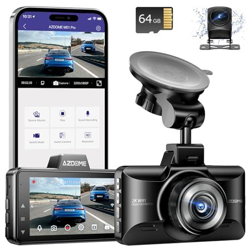 AZDOME Upgraded M01 Pro 3K WiFi Dash Cam w/ 64GB Amazon