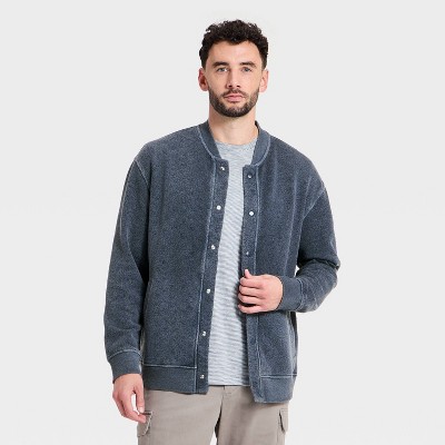 Men's Vintage Zip-Up Sweatshirt - Goodfellow & Co™ Blue L