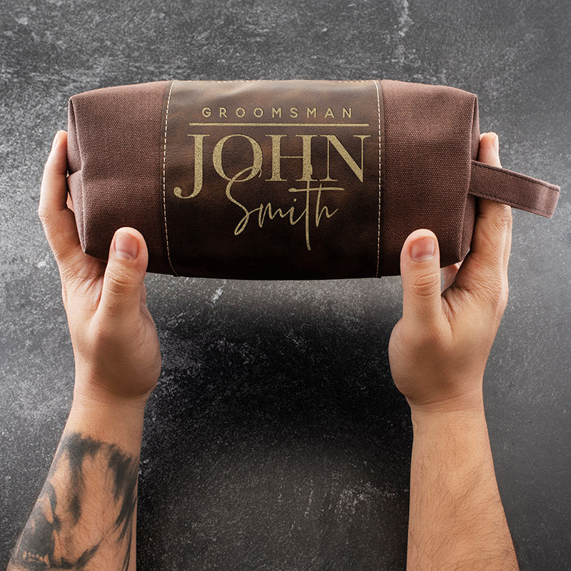 Personalized Men's Toiletry Bag $15