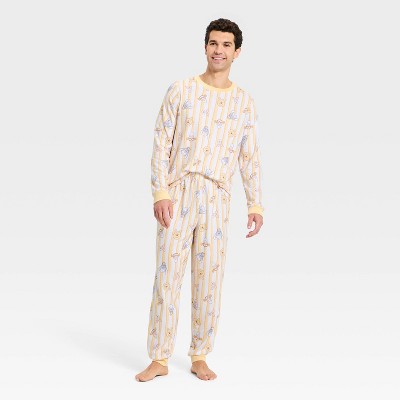 Men's Winnie the Pooh 2pc Family Matching Sleep Pajama Set - Yellow S