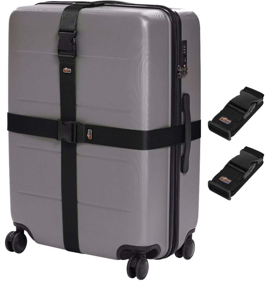 2-Pack Gorilla Grip Adjustable Luggage Strap Walmart