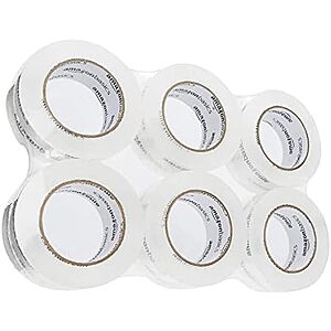 6-pk Amazon Basics 1.88" x 109-Yards Packing Tape (Crystal Clear) $11.95 w/ S&S