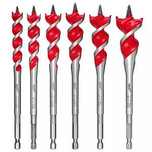 6-pc Milwaukee Auger Speed Feed Wood Bit Set $24.95 + Free S&H
