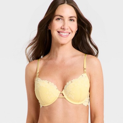 Women's Lace Lightly Lined Demi Bra - Auden™ Yellow 38C