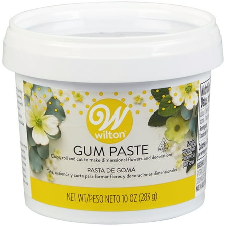 Wilton White Gum Paste for Edible Decorations Frosting and Icing Ready-To-Use 10 oz. Sugar Flavor