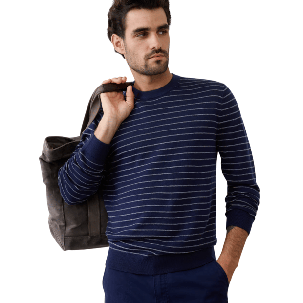 Banana Merino Wool Textured Striped Sweater Banana Republic
