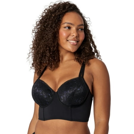 Adored by Adore Me Micro and Lace Lightly Lined Evalynn Longline Bra, Sizes 34B-40DD