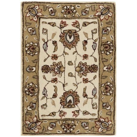 SAFAVIEH Total Performance Comgan Floral Area Rug, Ivory/Beige, 2' x 3'