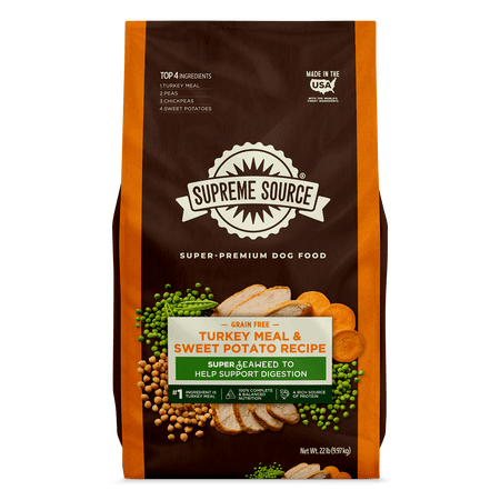Supreme Source Grain-Free Turkey Meal & Sweet Potato Recipe Dry Dog Food, 22lb Bag