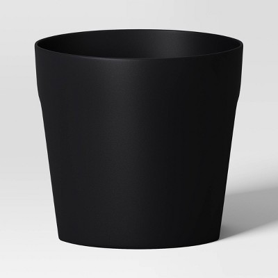 Recycled Resin Railing Indoor Outdoor Planter Pot Black 9.36"x9.36"x8.3" - Room Essentials™