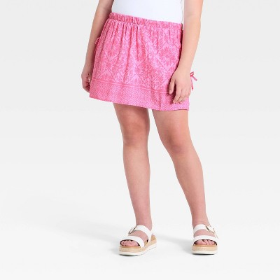 Girls' Tie Mini Skort - art class™ Rose Pink M