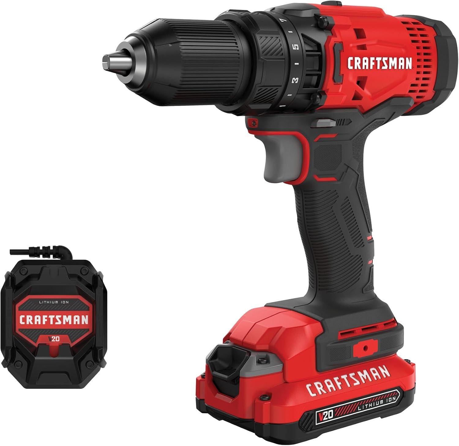 CRAFTSMAN V20 1/2" Drill / Driver w/ 1.3 Ah Battery Amazon