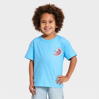 Toddler Boys' Lobster Short Sleeve Oversized T-Shirt - Cat & Jack™ Blue 3T