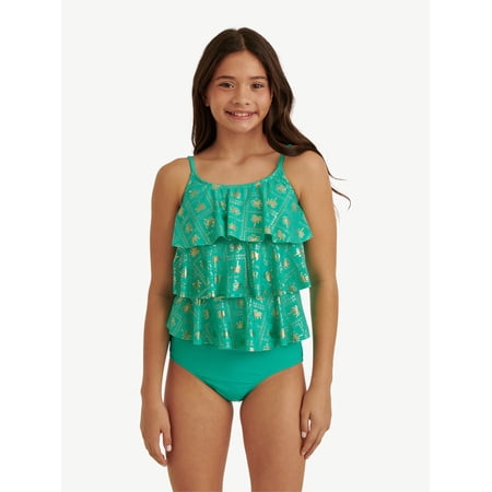 Justice Girls 2 piece Ruffle Tankini Swimsuit, sizes XS-XL