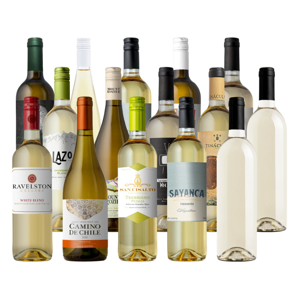 15 Bottles of White Wine $85 + Free Ship