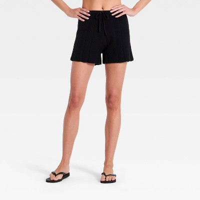 Women's Knit Shorts - A New Day™ Black M
