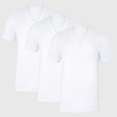 Hanes Premium Men's Sweat Block V-Neck Undershirt 3pk - White L: Tagless, Moisture Wicking,