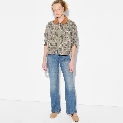 Women's Low-Rise Straight Leg Jeans - Wild Fable™ Dark Denim Wash 8
