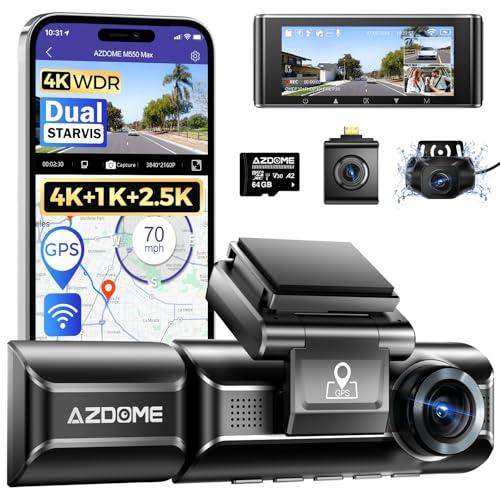 AZDOME M550 3-Channel 4K+2.5K+1080P Dash Cam Amazon
