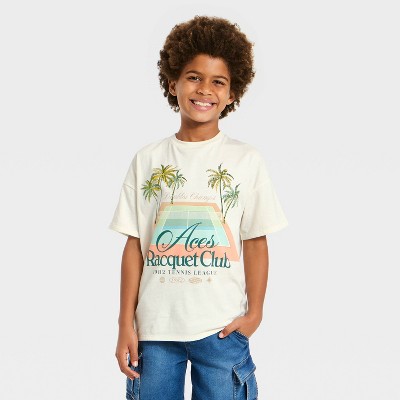 Grayson Threads Kids Boys' Short Sleeve Oversized Fit T-Shirt - Off-White M