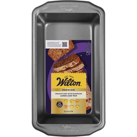Wilton Premium Non-Stick Baking Bread Loaf Pan 9x5 Meatloaf & Banana Bread, Packaging May Vary