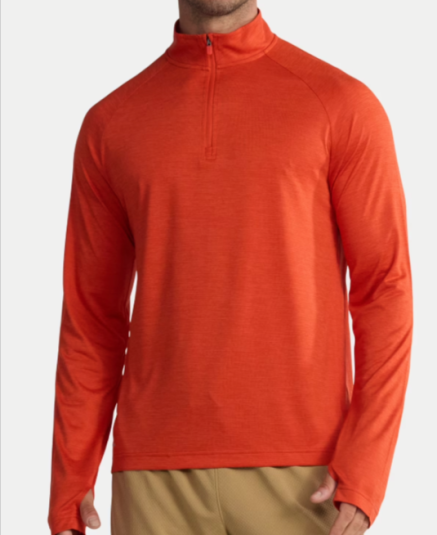 Athletic Works Men's Space Dye Jersey Quarter Zip Long Sleeve Shirt Walmart