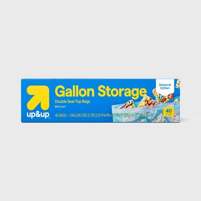 Back to School - Blue Tinted Gallon Press-to-Close Food Storage Bags - 40ct - up&up™