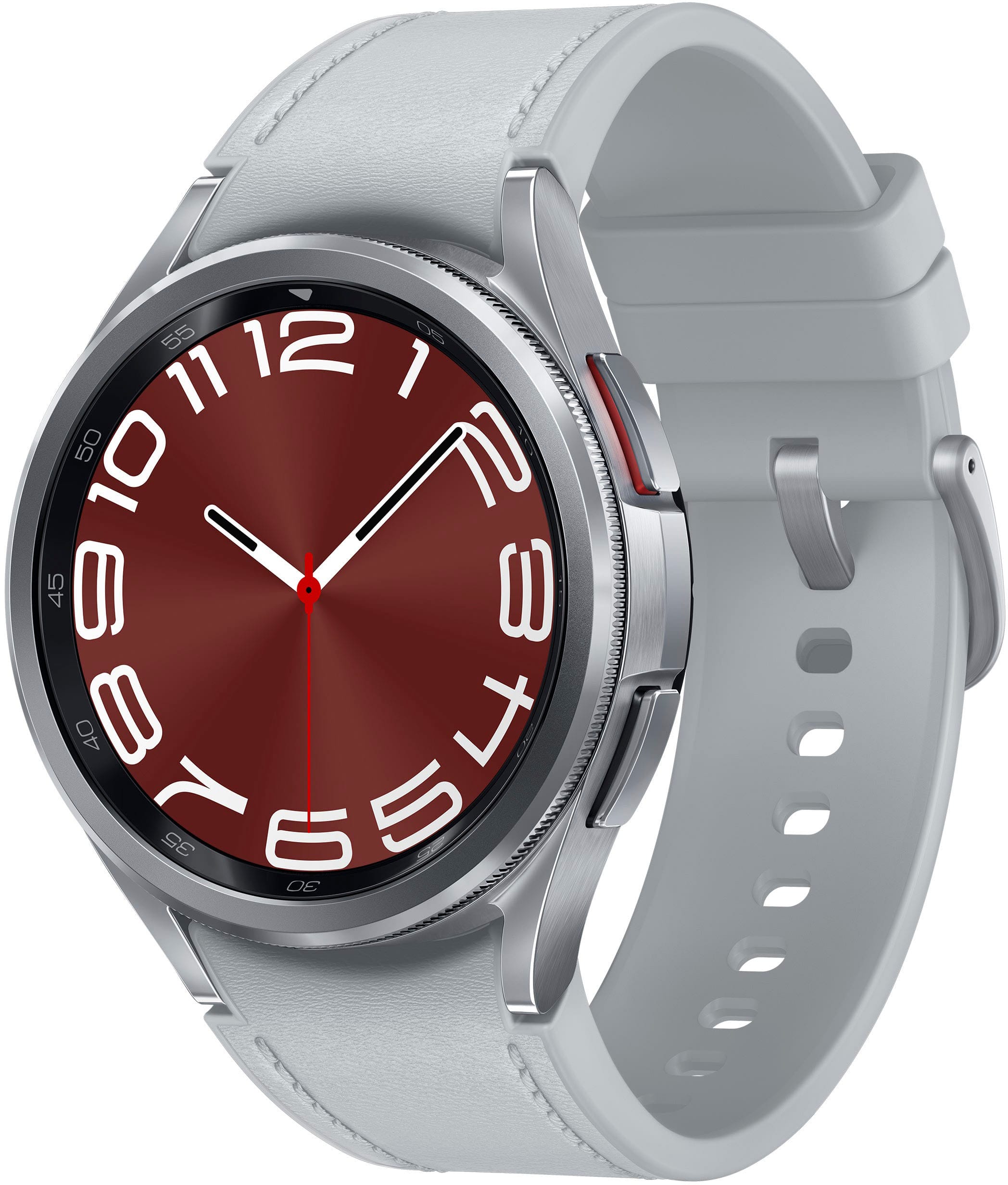 Samsung - Geek Squad Certified Refurbished Galaxy Watch6 Classic Stainless Steel Smartwatch 43mm BT - Silver - (2023)