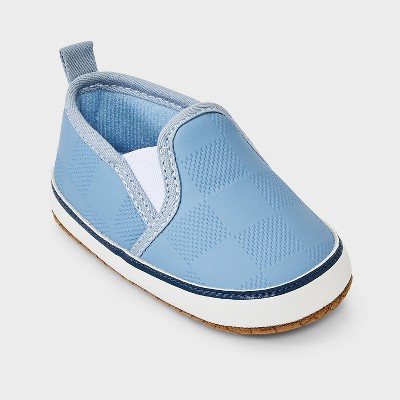 Baby Boys' Checkered Slip-On Boat Shoes - Cloud Island™ Blue 0-3M