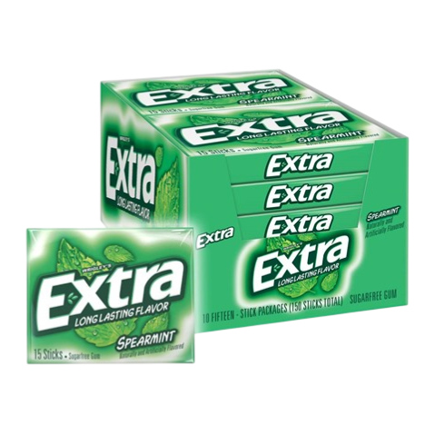 10pk Extra Spearmint Sugar-Free Gum $8
