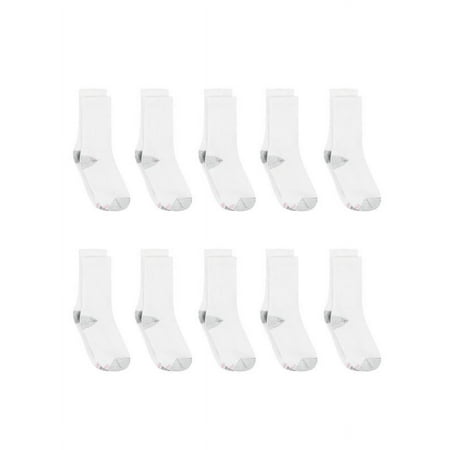 Hanes Women's Crew Socks, Cushioned, 10-Pack, Size 5-9