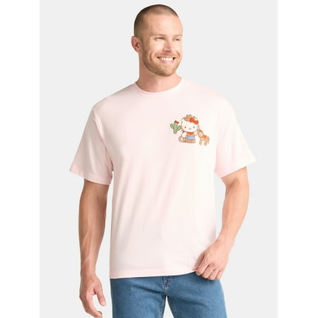 Hello Kitty & Friends Men's and Big Men's Front Back Graphic Tee with Short Sleeves, Sizes S-3XL