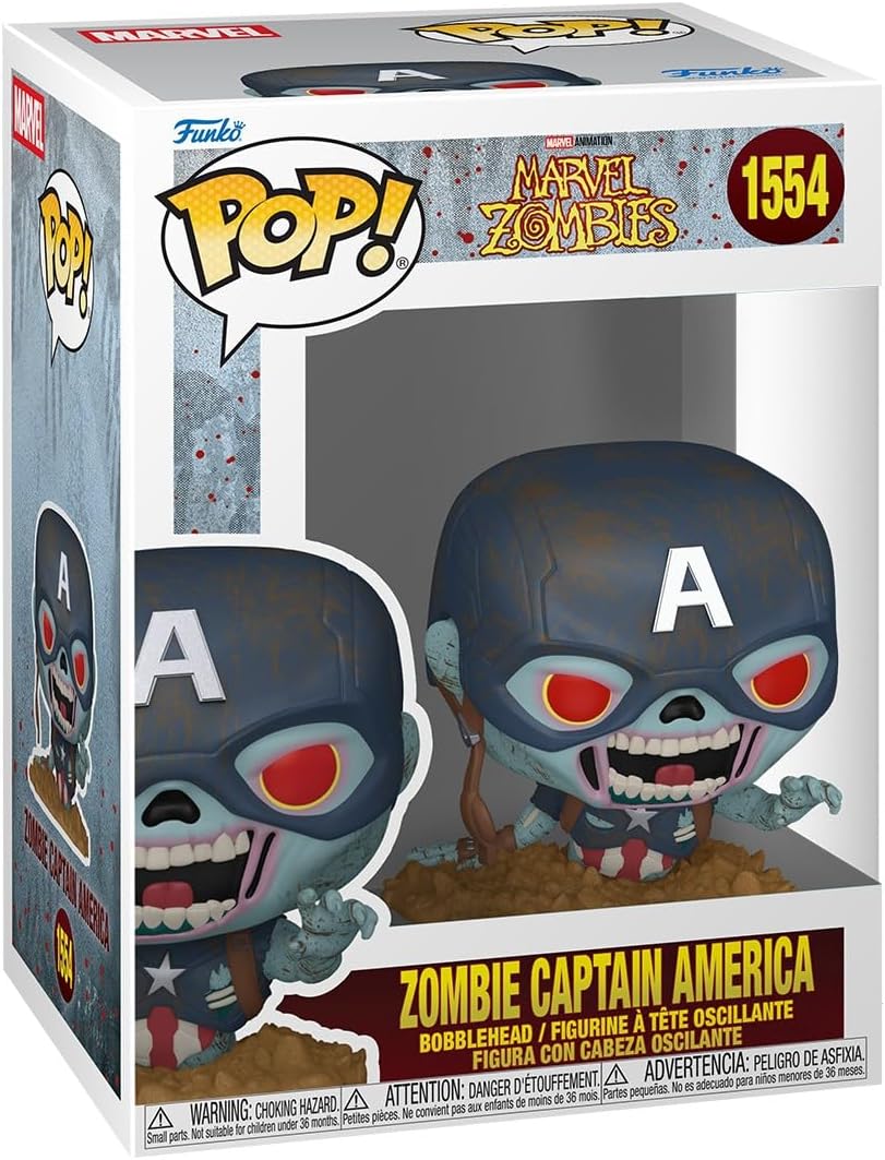 Funko Pop! Marvel: Marvel Zombies - Zombie Captain America - Collectable Vinyl Figure - Gift Idea - Official Merchandise - Toys for Kids & Adults - Comic Books Fans - Model Figure for Collectors