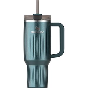 40-Oz Stanley Quencher H2.0 Stainless Steel Insulated Tumbler (Fluted Marina Shine) $25 & More