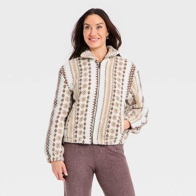Women's Faux Sherling Fashion Jacket - Universal Thread™ Cream XL